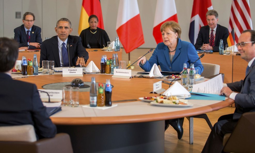 Barack Obama, Angela Merkel i Fracois Hollande