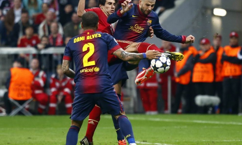 Bayern - Barcelona 14 (Dani Alves, Gerard Pique i Javi Martinez)