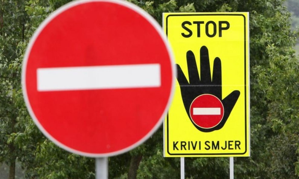 stop krivi smjer