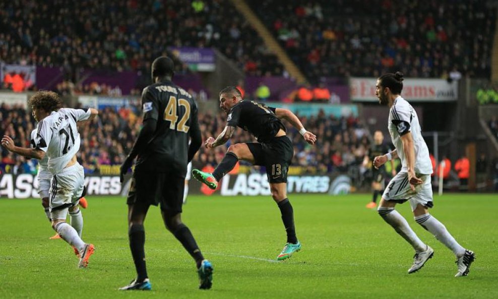 Aleksandar Kolarov Yaya Toure Manchester City