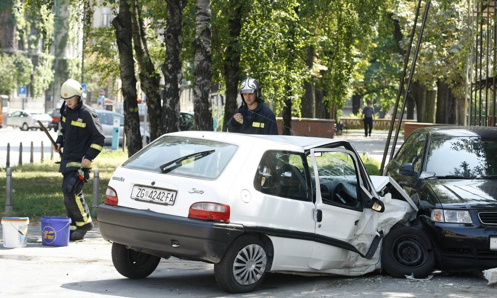 prometna nesreća u centru Zagreba