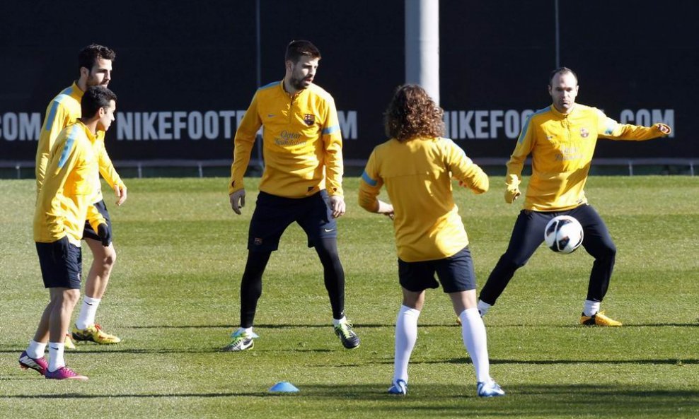 Pedro Rodriguez, Cesc Fabregas, Gerard Pique, Carles Puyol i Andres Iniesta