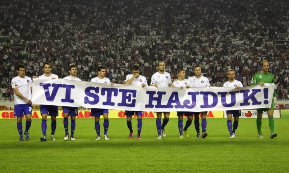 Transparent 'Vi ste Hajduk'