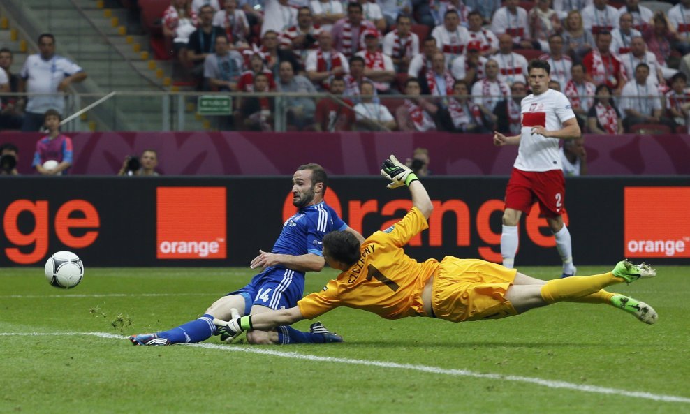 Grčka Dimitris Salpingidis 2012 Poljska Wojciech Szczesny 