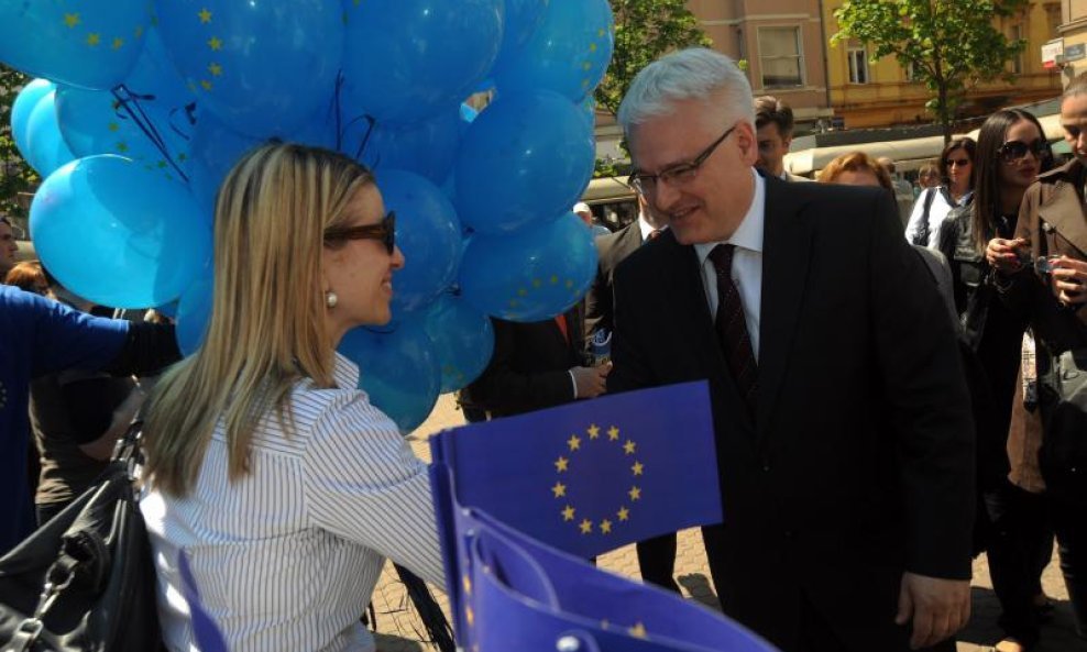 Predsjednik Josipović na Cvjetnom trgu