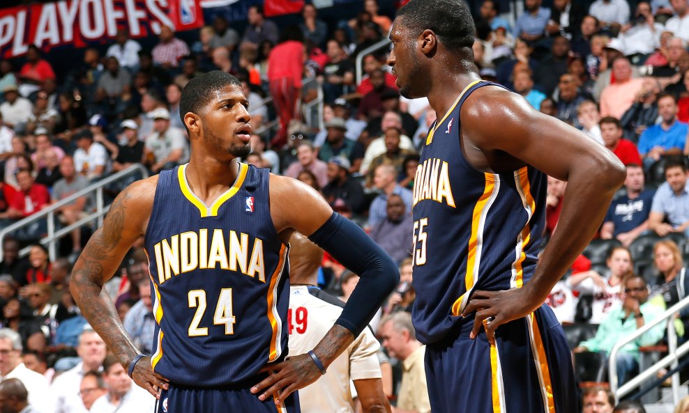 Roy Hibbert Paul George Indiana Pacers