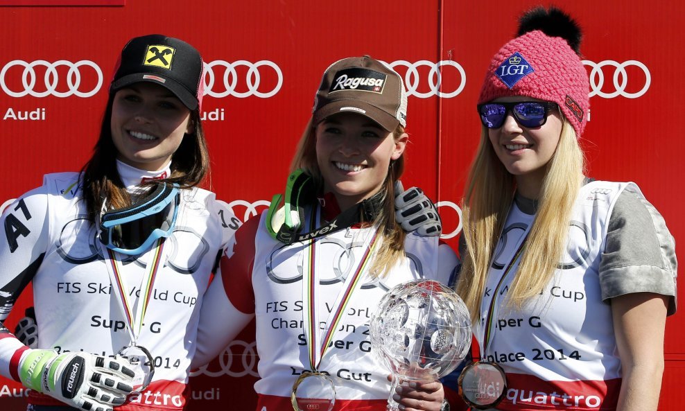 Tina Weirather, Lara Gut i Anna Fenninger