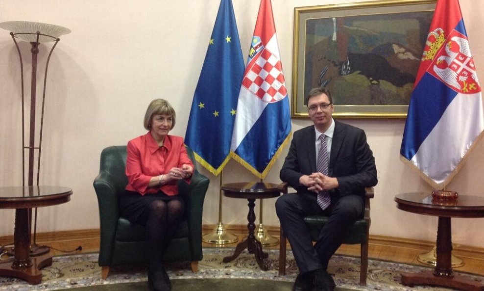 Vesna Pusić i Aleksandar Vučić