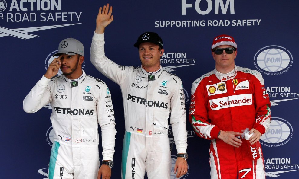 Hamilton, Rosberg i Raikkonen