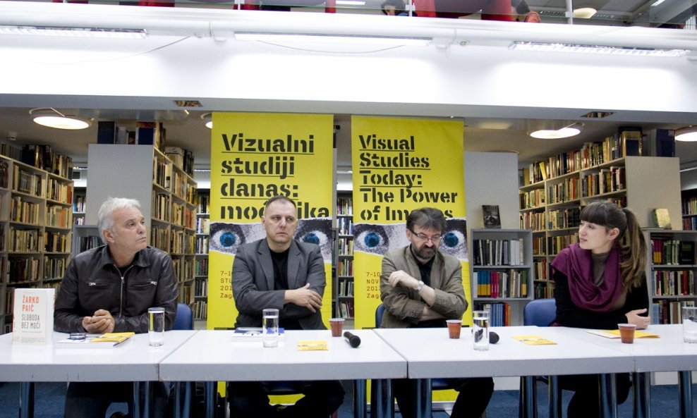 Predstavljanje programa Vizualni studiji danas - moć slika, Nikola Devčić, Krešimir Purgar, Žarko Paić i Marija Borovičkić