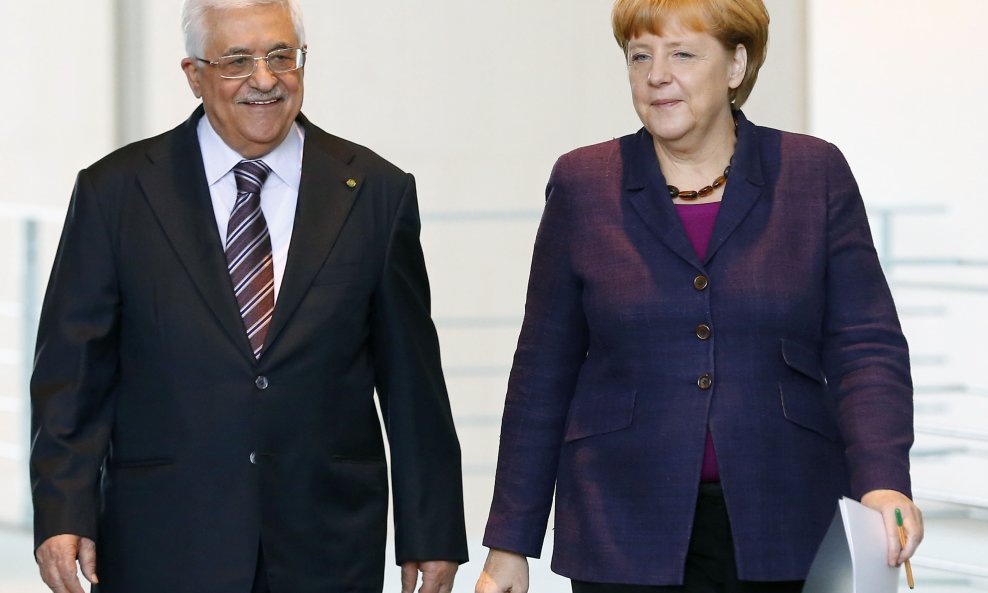 Mahmoud Abbas i Angela Merkel