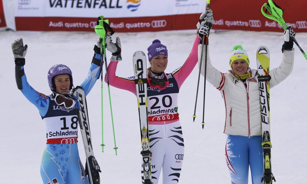 Tina Maze, Maria Höfl-Riesch i Nicole Hosp