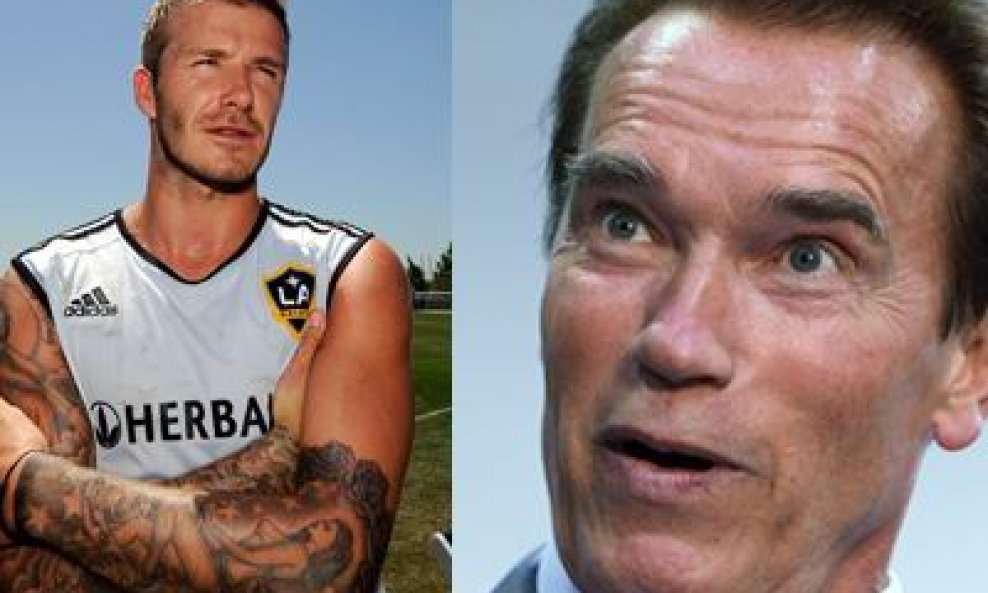 David Beckham i Arnold Schwarzenegger