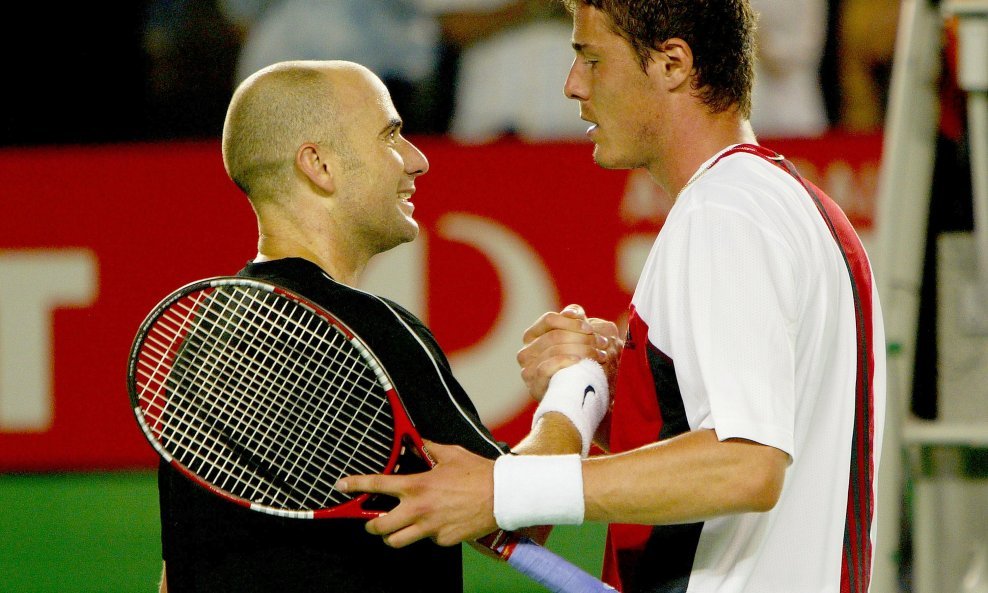 Andre Agassi i Marat Safin