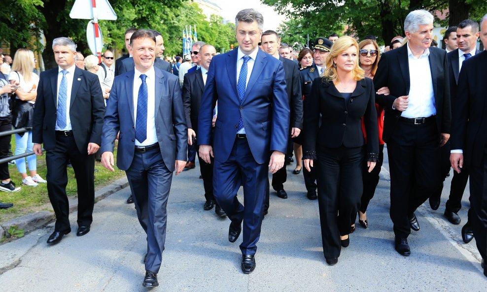 Gordan Jandroković, Andrej Plenković i Kolinda Grabar Kitarović