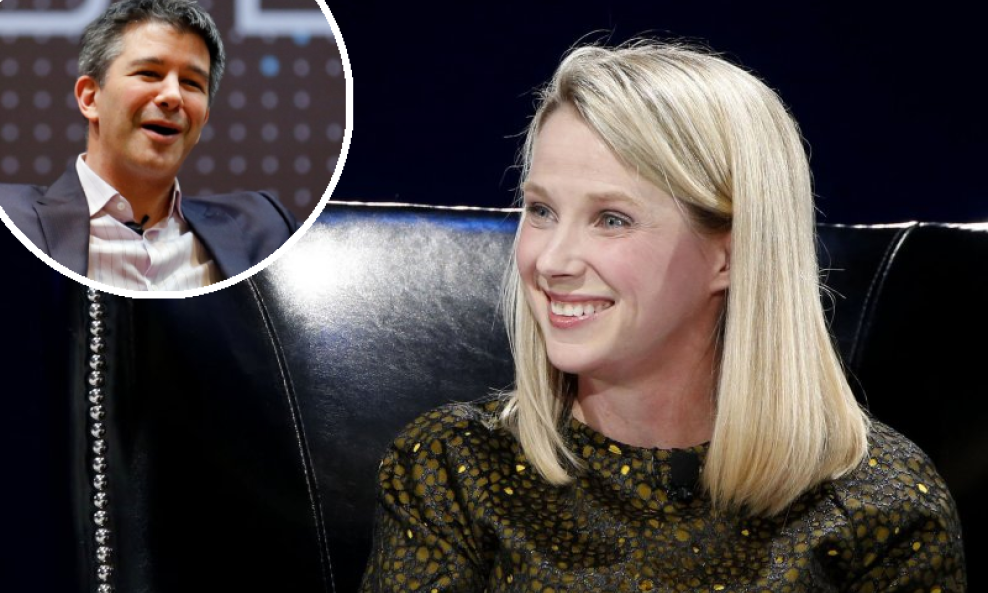 Marissa Mayer i Travis Kalanick (kolaž)