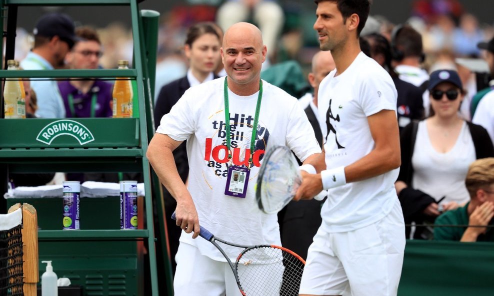 Andre Agassi i Novak Đoković