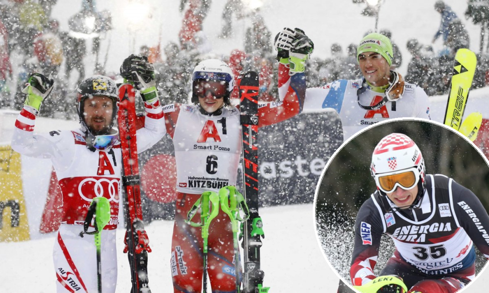 Hirscher, Kristoffersen i Yule, u krugu Vidović