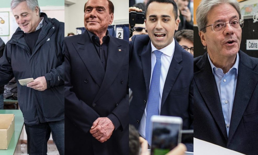 Antonio Tajani, Silvio Berlusconi, Luigi di Maio i Paolo Gentiloni - ključni igrači u postizbornoj raspodjeli snaga