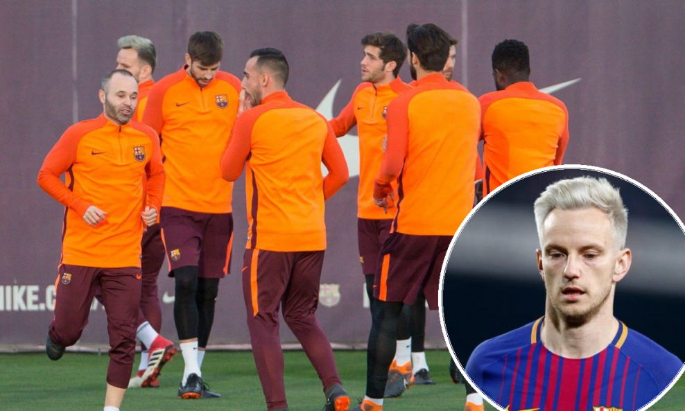 Trening Barcelone i Ivan Rakitić