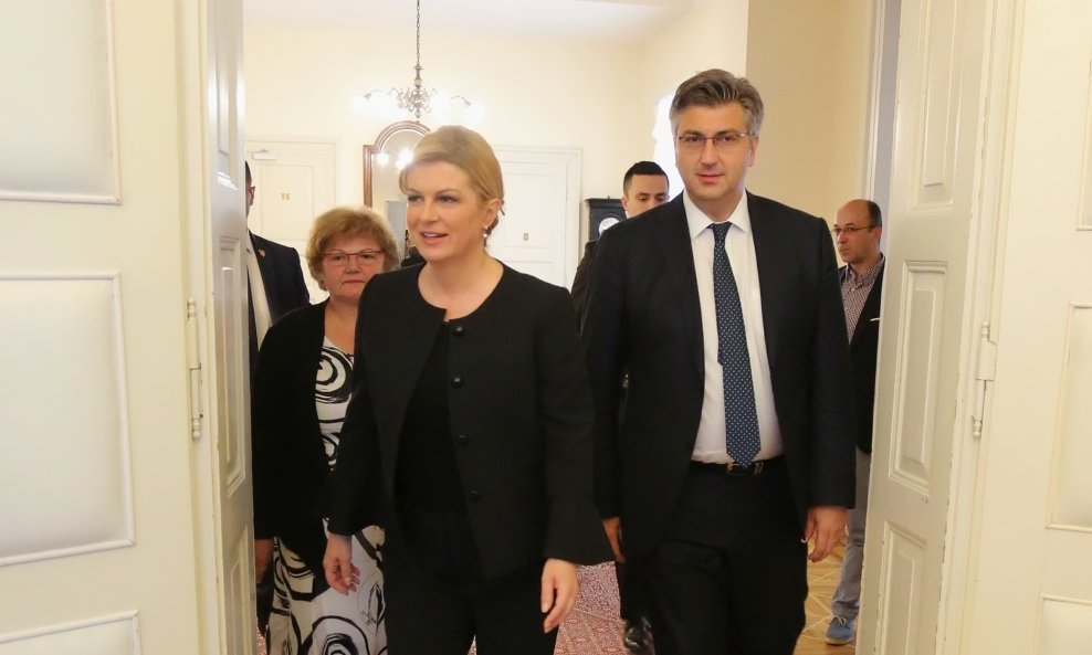 Kolinda Grabar Kitarović i Andrej Plenković