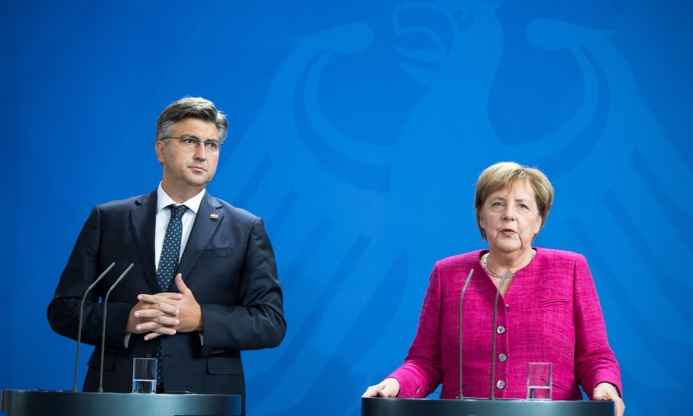 Andrej Plenković i Angela Merkel