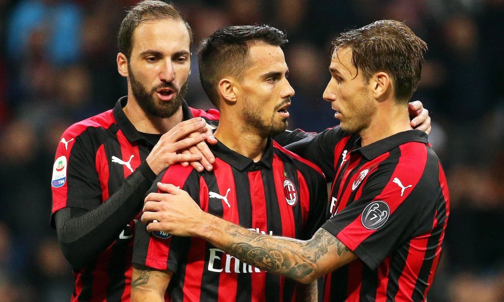 Milan - Sampdoria, Gonzalo Higuain, Suso i Lucas Biglia