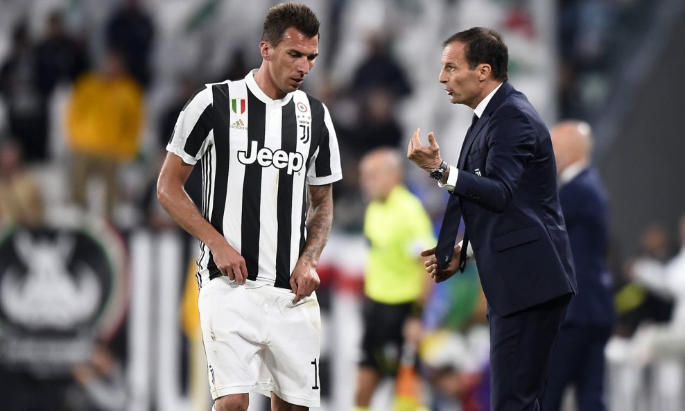 Mario Mandžukić i Massimiliano Allegri