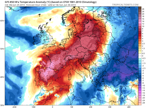 Temperaturne anomalije nad europskim kontinentom