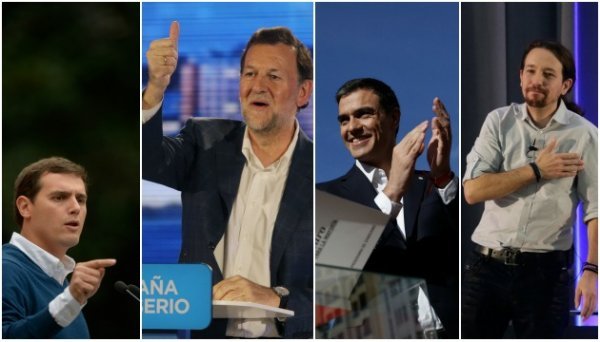 Ključni igrači španjolskih izbora: Rivera, Rajoy, Sanchez te Iglesias  