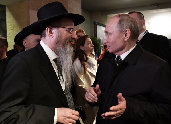 Berel Lazar, glavni rabin Rusije, i Vladimir Putin