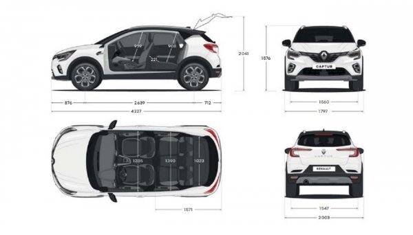 Renault Captur: dimenzije