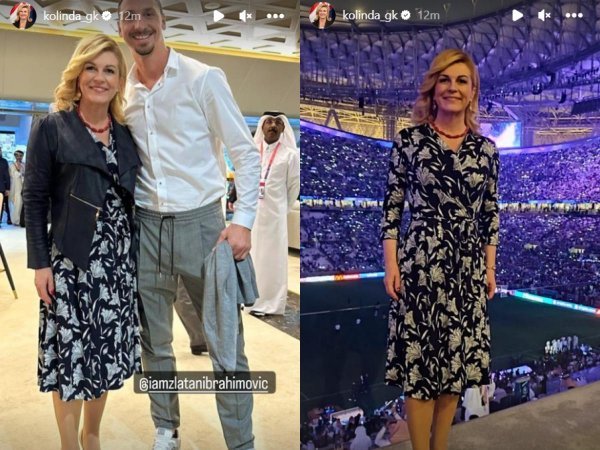 Kolinda Grabar- Kitarović i Zlatan Ibrahimović