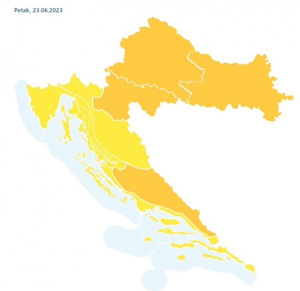 Meteoalarm za petak