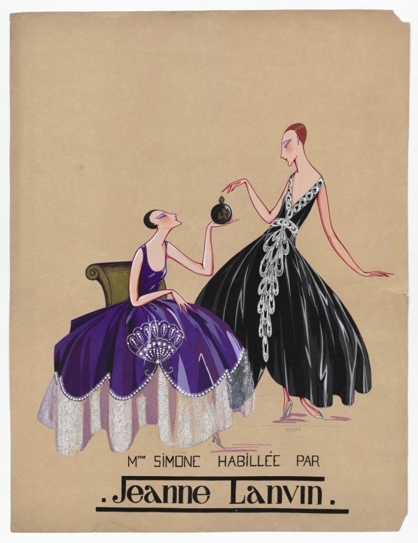 Skica dizajna Jeanne Lanvin