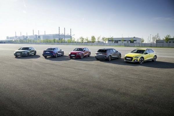 Audi A3 Sportback, Audi S3 Limousine, Audi A3 Limousine, Audi S3 Sportback, Audi A3 allstreet (s lijeva na desno)