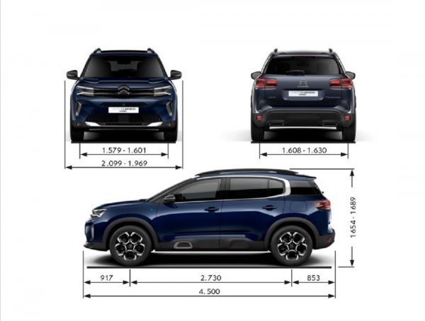 Citroën C5 Aircross: dimenzije