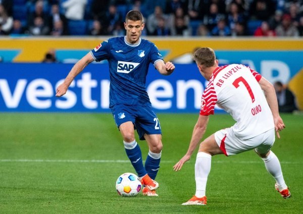 Andrej Kramarić Hoffenheim i Dani Olmo RB Leipzig