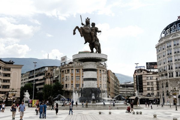 Spomenik Aleksandru Makedonskom, simbol projekta Skopje 2014.