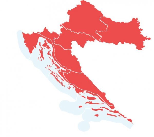 Cijela Hrvatska se nalazi pod crvenim upozorenjem