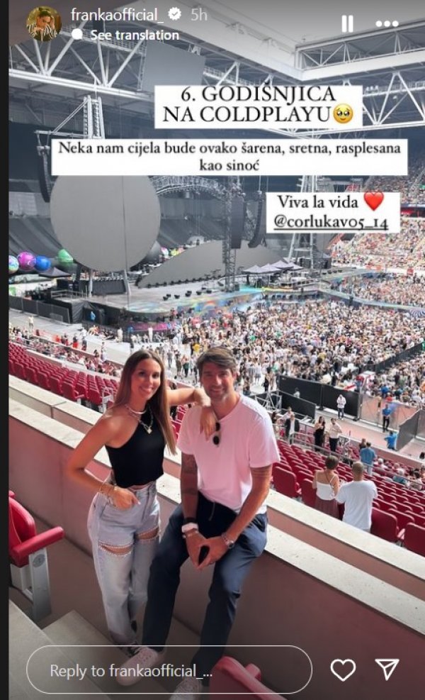 Franka i Vedran uživali su na koncertu benda Coldplay