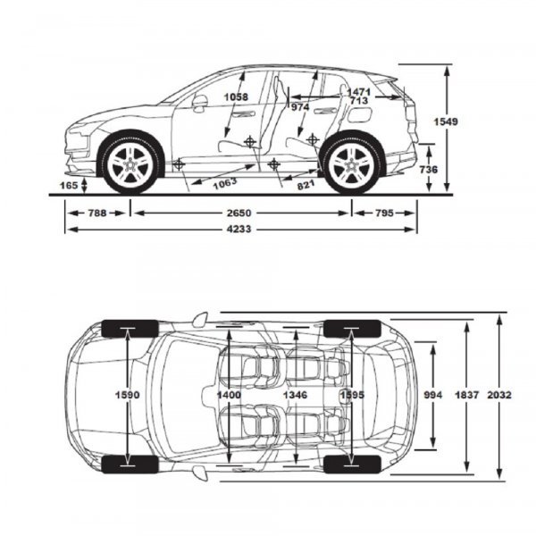 Volvo EX30 dimenzije