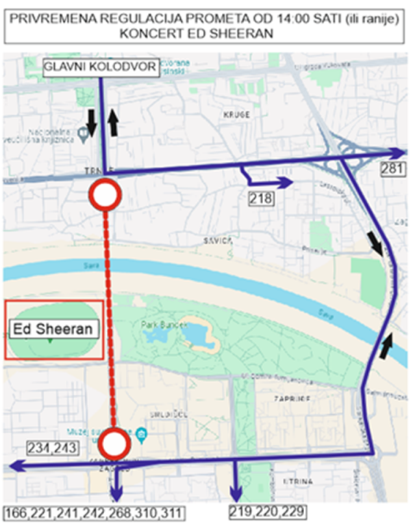 Posebna prometna regulacija zbog koncerta