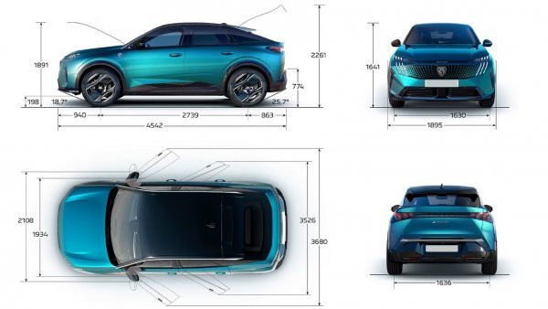 Peugeot 3008 - vanjske dimenzije