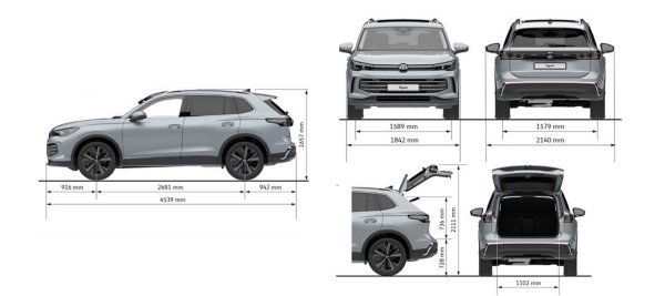 Volkswagen Tiguan - dimenzije