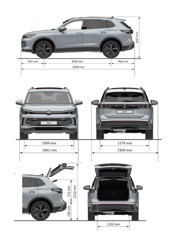 Volkswagen Tiguan - dimenzije