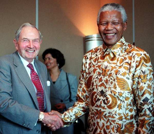 David Rockefeller i Nelson Mandela