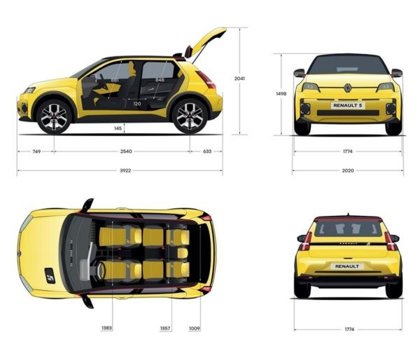 Renault R5 - dimenzije