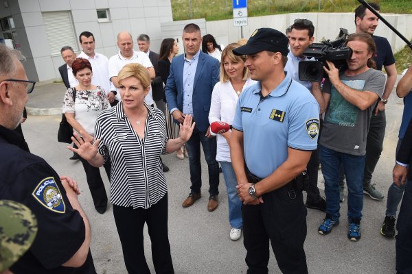 Kolinda Grabar Kitarović u obilasku granične policije 2019.