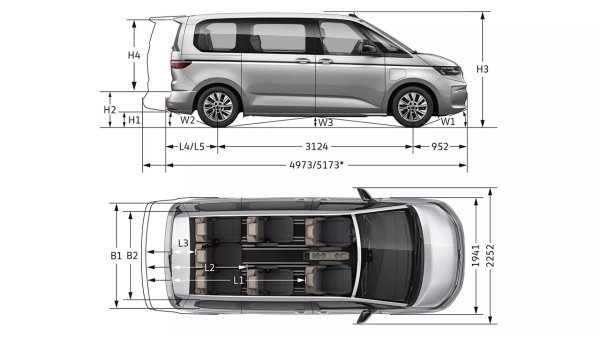 Volkswagen Multivan - dimenzije